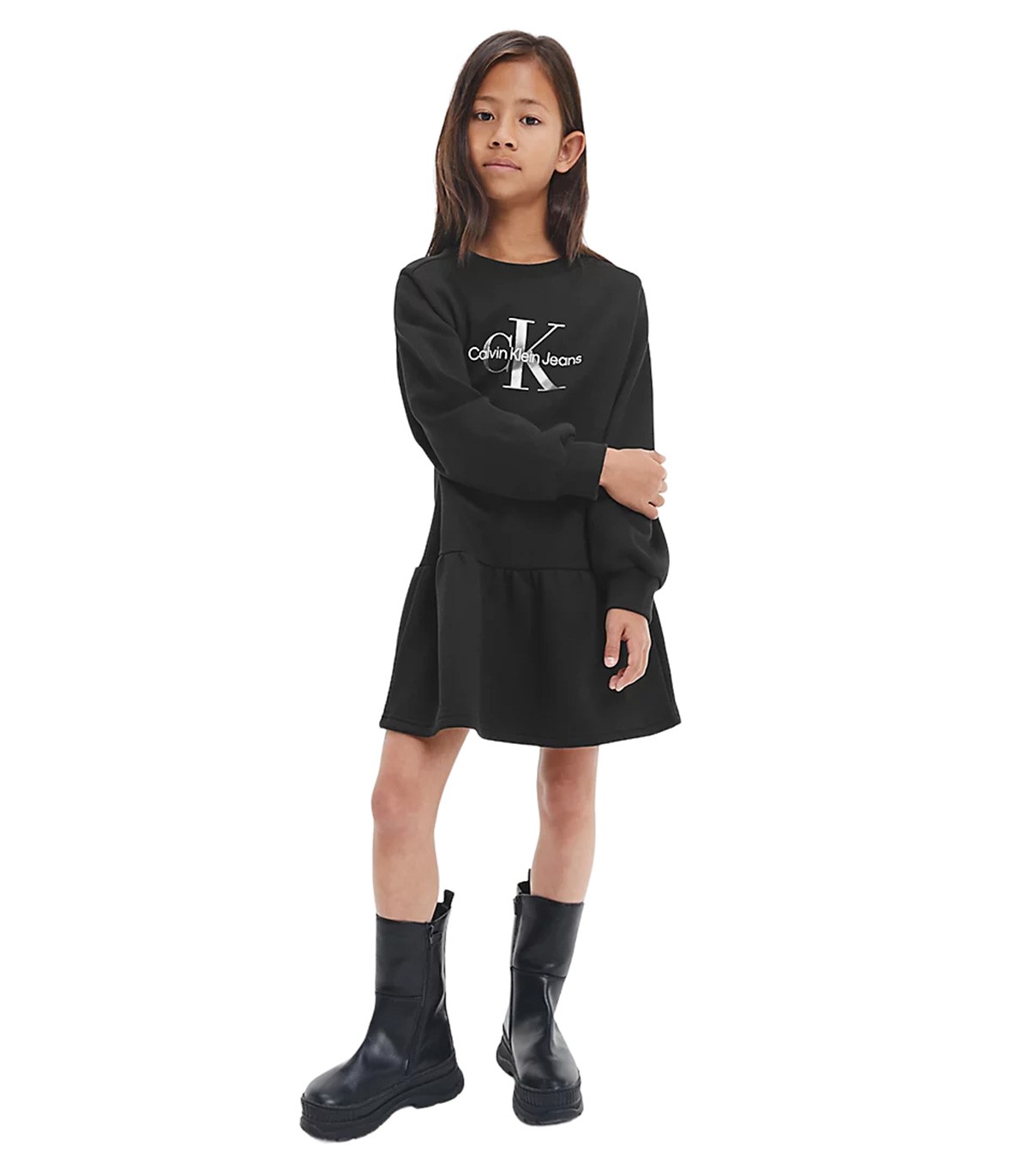 Calvin Klein - Vestido para Niña Negro - Gradient Talla 6 Color NEGRO